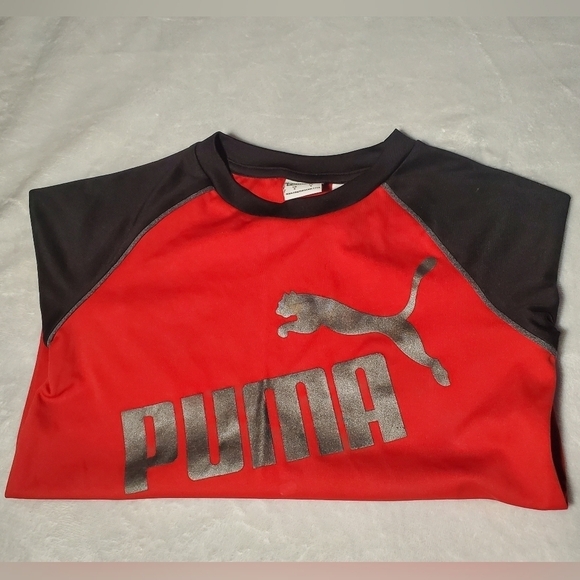 Boys Puma Logo Shorts Set size 5 red & black - Picture 5 of 8